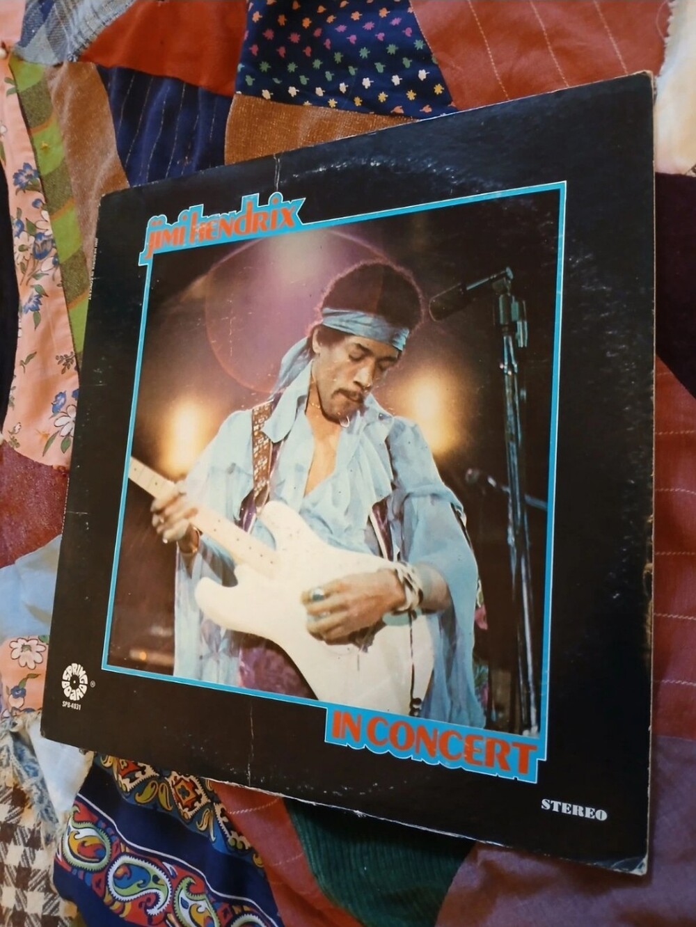 ☆ 1970s Jimi Hendrix Vinyl Record Live Concert Turquoise Label Springboard ☆